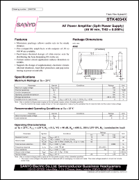 datasheet for STK4034X by SANYO Electric Co., Ltd.