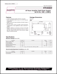 datasheet for STK4036XI by SANYO Electric Co., Ltd.