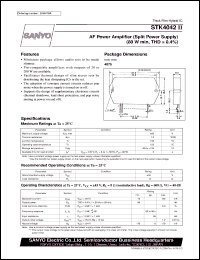 datasheet for STK4042II by SANYO Electric Co., Ltd.