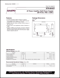 datasheet for STK4042V by SANYO Electric Co., Ltd.