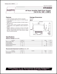 datasheet for STK4046XI by SANYO Electric Co., Ltd.