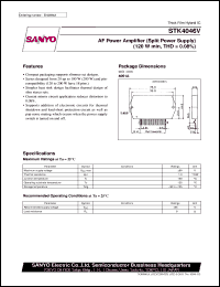 datasheet for STK4046V by SANYO Electric Co., Ltd.