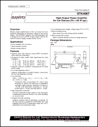 datasheet for STK4067 by SANYO Electric Co., Ltd.