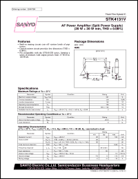 datasheet for STK4131V by SANYO Electric Co., Ltd.
