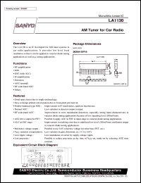 datasheet for LA1130 by SANYO Electric Co., Ltd.