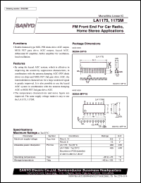 datasheet for LA1175 by SANYO Electric Co., Ltd.