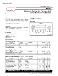 datasheet for LA1177 by SANYO Electric Co., Ltd.