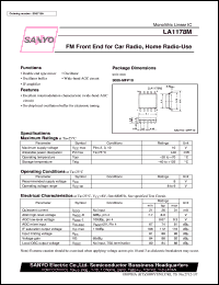 datasheet for LA1178M by SANYO Electric Co., Ltd.