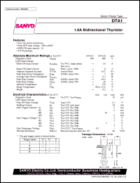 datasheet for DTA1C by SANYO Electric Co., Ltd.