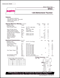 datasheet for DTA1E by SANYO Electric Co., Ltd.