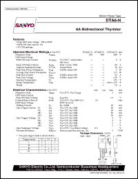 datasheet for DTA6C-N by SANYO Electric Co., Ltd.