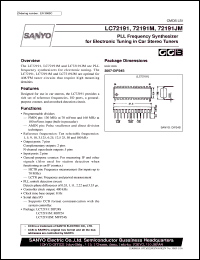 datasheet for LC72191 by SANYO Electric Co., Ltd.