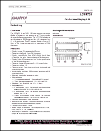 datasheet for LC74751 by SANYO Electric Co., Ltd.
