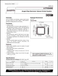 datasheet for LC75394NE by SANYO Electric Co., Ltd.