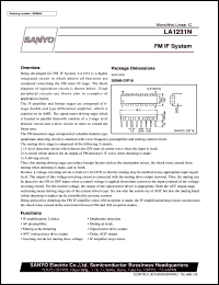 datasheet for LA1231N by SANYO Electric Co., Ltd.