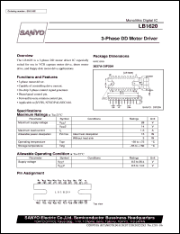 datasheet for LB1620 by SANYO Electric Co., Ltd.