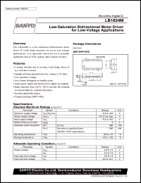 datasheet for LB1834M by SANYO Electric Co., Ltd.