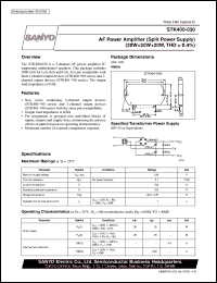 datasheet for STK400-030 by SANYO Electric Co., Ltd.