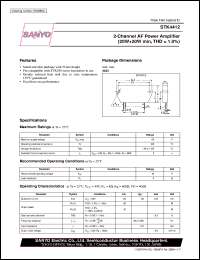 datasheet for STK4412 by SANYO Electric Co., Ltd.