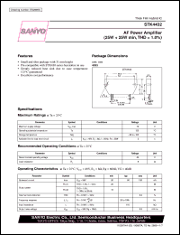 datasheet for STK4432 by SANYO Electric Co., Ltd.