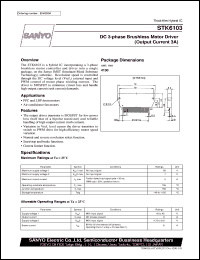 datasheet for STK6103 by SANYO Electric Co., Ltd.
