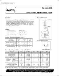 datasheet for DL-3038-033 by SANYO Electric Co., Ltd.