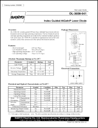 datasheet for DL-3038-041 by SANYO Electric Co., Ltd.