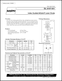 datasheet for DL-3147-041 by SANYO Electric Co., Ltd.