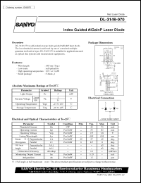 datasheet for DL-3149-070 by SANYO Electric Co., Ltd.