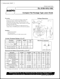 datasheet for DL-3150-101 by SANYO Electric Co., Ltd.