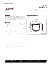 datasheet for LC78711E by SANYO Electric Co., Ltd.