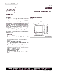 datasheet for LC82220 by SANYO Electric Co., Ltd.