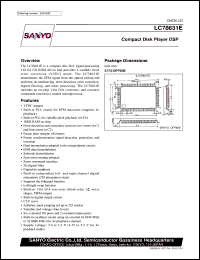 datasheet for LC78631E by SANYO Electric Co., Ltd.