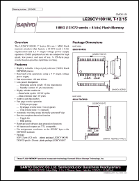 datasheet for LE28CV1001M-12 by SANYO Electric Co., Ltd.