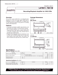 datasheet for LA70011 by SANYO Electric Co., Ltd.