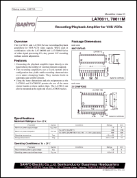 datasheet for LA70011M by SANYO Electric Co., Ltd.