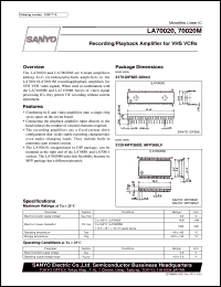 datasheet for LA70020 by SANYO Electric Co., Ltd.