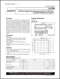 datasheet for LA7566 by SANYO Electric Co., Ltd.