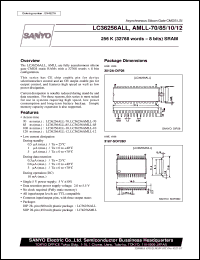 datasheet for LC36256ALL-70 by SANYO Electric Co., Ltd.