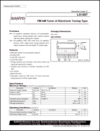 datasheet for LA1267 by SANYO Electric Co., Ltd.