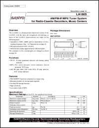 datasheet for LA1805 by SANYO Electric Co., Ltd.