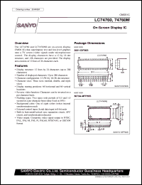 datasheet for LC74760 by SANYO Electric Co., Ltd.