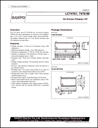 datasheet for LC74761M by SANYO Electric Co., Ltd.