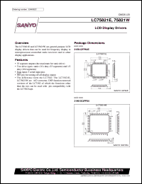 datasheet for LC75821E by SANYO Electric Co., Ltd.