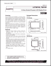 datasheet for LC75874E by SANYO Electric Co., Ltd.