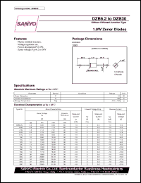 datasheet for DZB6.8C by SANYO Electric Co., Ltd.