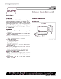 datasheet for LC74730M by SANYO Electric Co., Ltd.