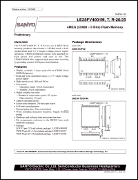 datasheet for LE28FV4001M-20 by SANYO Electric Co., Ltd.