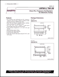datasheet for LM7001J by SANYO Electric Co., Ltd.