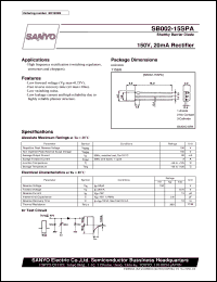 datasheet for SB002-15CPA by SANYO Electric Co., Ltd.
